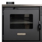 Poza Soba de gatit si incalzit Pro-Termo Panonia Gri, cu plita si cuptor 10kW, evacuare stanga. Poza 41516