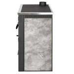 Poza Soba de gatit si incalzit Pro-Termo Panonia Gri, cu plita si cuptor 10kW, evacuare stanga. Poza 41514