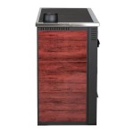 Poza Soba de gatit si incalzit Pro-Termo Panonia Rosu, cu plita si cuptor 10kW, evacuare stanga. Poza 41547