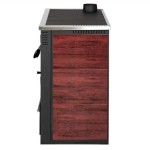 Poza Soba de gatit si incalzit Pro-Termo Panonia Rosu, cu plita si cuptor 10kW, evacuare stanga. Poza 41552