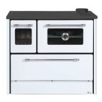 Soba de gatit si incalzit Simge OMEGA Alb, cu plita si cuptor 9 kW, evacuare dreapta
