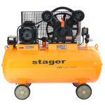 Compresor aer Stager Air 60C200, 200L, 10bar, 600L/min, trifazat, angrenare curea