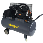 Compresor aer Stager HMV0.6/200, 200L, 8bar, 600L/min, trifazat, angrenare curea