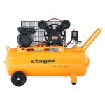 Compresor aer Stager Air 32C100, 100L, 10bar, 324L/min, monofazat, angrenare curea