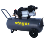 Compresor aer Stager HM3100V, 100L, 8bar, 356L/min, monofazat, angrenare directa