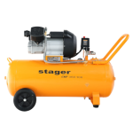 Compresor aer Stager Air 36D100, 100L, 10bar, 356L/min, monofazat, angrenare directa