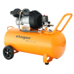 Poza Compresor aer Stager Air 36D100, 100L, 10bar, 356L/min, monofazat, angrenare directa. Poza 41873
