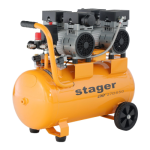 Compresor aer Stager Air 27DS50, 50L, 8bar, 270L/min, monofazat, angrenare directa, silentios