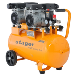 Poza Compresor aer Stager Air 27DS50, 50L, 8bar, 270L/min, monofazat, angrenare directa, silentios. Poza 41879