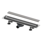 Set canal de dus TECElinus, plat, grila 2 in 1, cu membrana antimiros