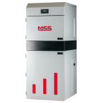 Centrala termica pe peleti Miklos Steel Eco Plus 45 kW, buncar 130 Kg, Wi-Fi