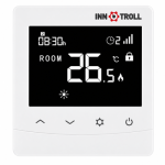 Termostat ambient Innotroll cu fir, LCD, alb, montaj in doza, 230V, programabil