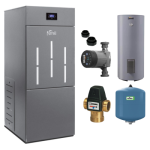 Pachet centrala pe peleti Ferroli BioPellet PRO 24 kW cu boiler 200L, pompa si accesorii instalare