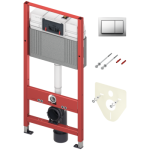 Rezervor WC, incastrat, TECE Base 9400406, 50 x 112 cm, 10 l, clapeta de actionare crom lucios, izolatie si sistem de fixare incluse