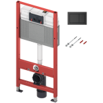 Rezervor WC, incastrat, TECE Base 9400415, 50 x 112 cm, 10 l, clapeta de actionare negru mat si sistem de fixare incluse