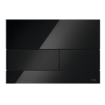 Clapeta actionare rezervor WC incastrat, TECE Square 9240809, neagra, butoane negre, 22 x 15 x 1.1 cm