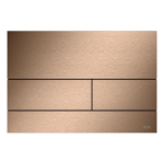 Clapeta actionare rezervor WC incastrat, TECE Square 9240848, metal, auriu rosiatic mat, 22 x 15 x 0.3 cm