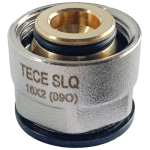 Conexiune Tece Eurocon 77211600, pentru incalzire in pardoseala cu agent termic, alama, 16 x 2 mm, 3/4