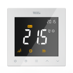 Termostat ambient pentru incalzire in pardoseala, TECEfloor 77410062, programabil, cu fir, montaj in doza, alb