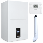 Centrala termica Ferroli Bluehelix Alpha 24C, 24 kW, gaz, condensare, kit evacuare inclus si termostat Salus RT305RF
