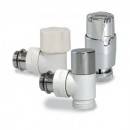 Set robineti crom/alb cu cap termostatic cromat Luxor KT 259/A 1/2
